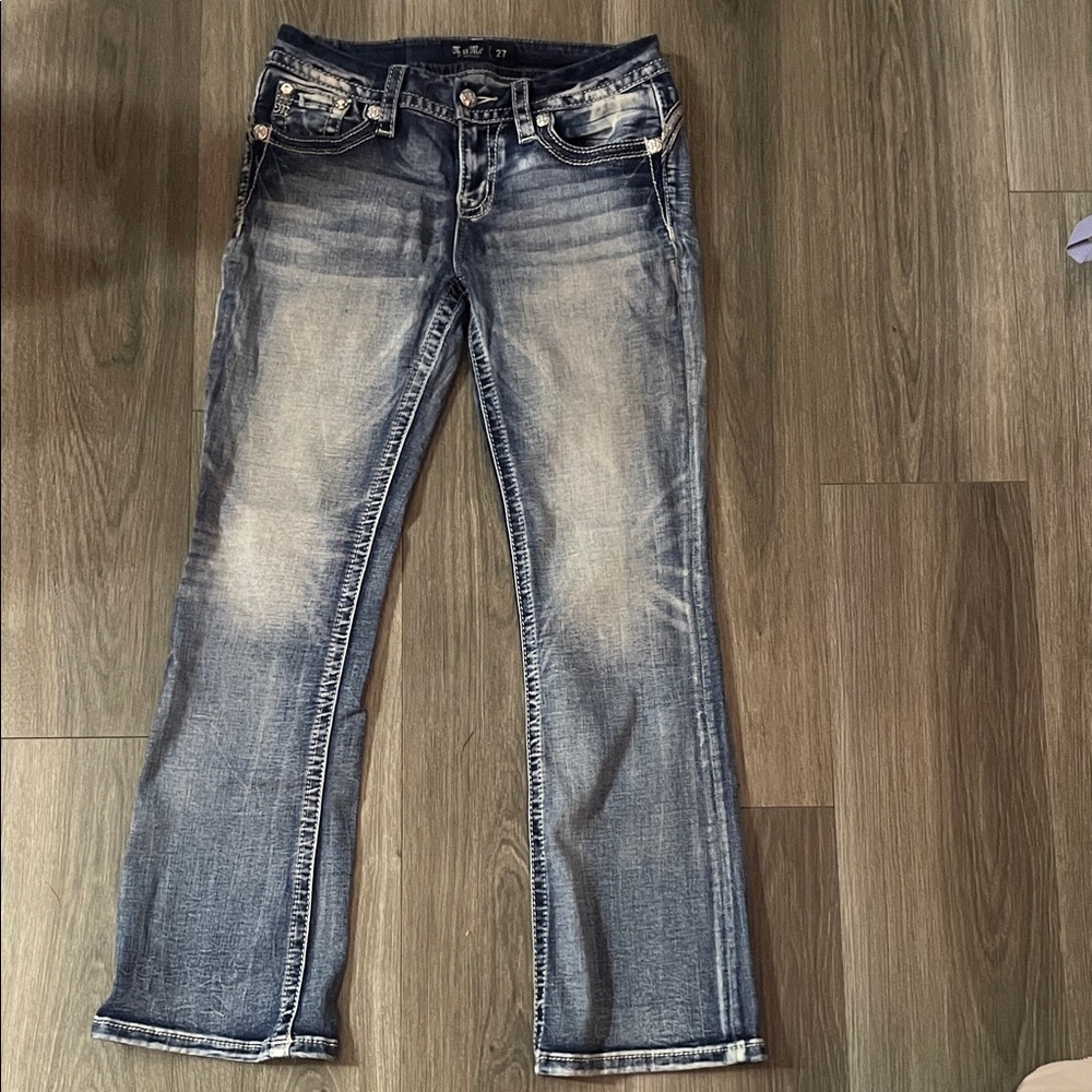 Miss Me Faded Blue Boot Cut Jeans